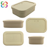 700ml square silicone fresh -keeping box office worker portable anti -string flavor lunch box solid color can be printed with logo