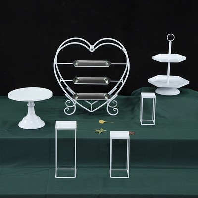 Decoración de mesa de postre de estilo europeo en forma de corazón estante bandeja de la torta decoración de la Mesa de la boda traje creativo té de la tarde Merienda rack