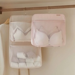 靴下収納掛け袋下着収納ネットポケット寮家庭用クローゼット吊り式収納神器多機能