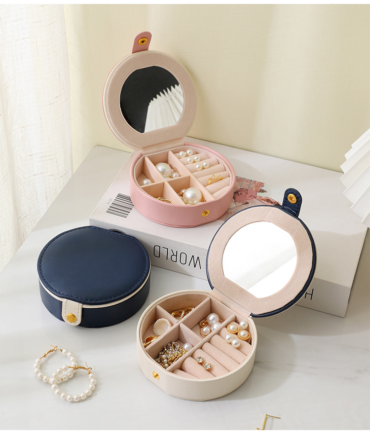 Basic Simple Style Solid Color Composite Material Jewelry Boxes display picture 1