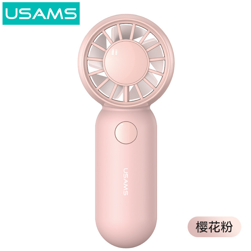 USAMS 超コンパクトポケットミニ小型ファン女子学生ハンドヘルド小型ファンポータブル充電式 USB ファン|undefined