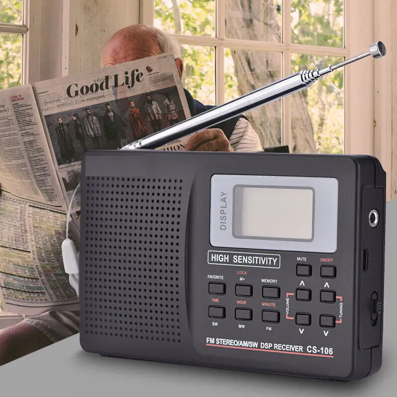 Multi-Band Radio Portable Digital Display Radio for the Elderly Foreign Trade Supply Manufacturer Dropshipping