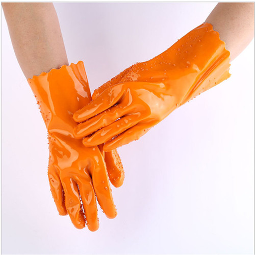耐酸碱工业劳保手套橡胶手套加厚耐用防腐蚀化工塑胶耐磨胶皮防水