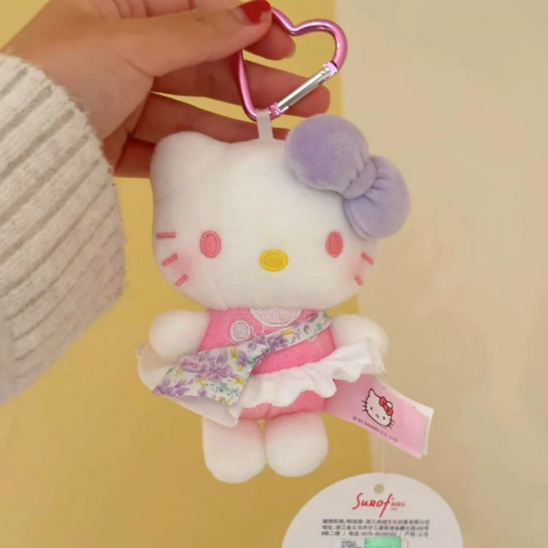 Sanrio, hello kitty, подлинная классическая мультяшная плюшевая кукла, сумка, упаковка, брелок