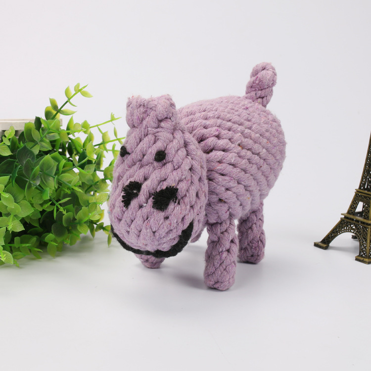 Amazon juguetes para mascotas animales tejidos cuerda de algodón molar juguetes para perros y gatos al por mayor cachorros juguetes de cuerda para morderse para mascotas