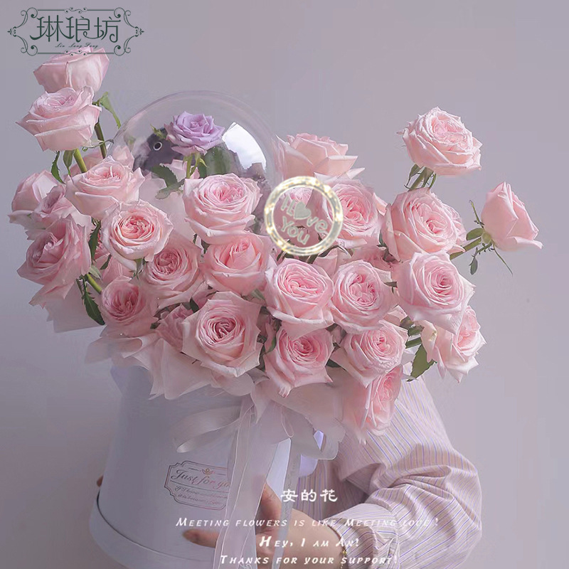 Caja de regalo de flores embalaje decorativo luz 520 confesión amor cálido luz propuesta romántica diseño LED gran tamaño pequeño