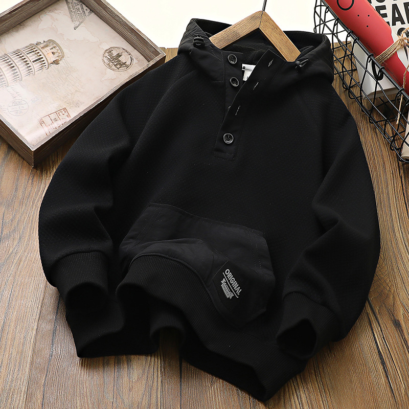 Sudadera deportiva con capucha para niños de mediana edad, top de manga larga, ropa de primavera y otoño, ropa informal para niños nuevos_voghion.com