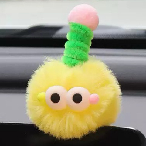 Dibujos animados divertido pequeño briquetas horquilla color torcer pequeño monstruo bola de pelo horquilla creativo lindo tocado de felpa mujer