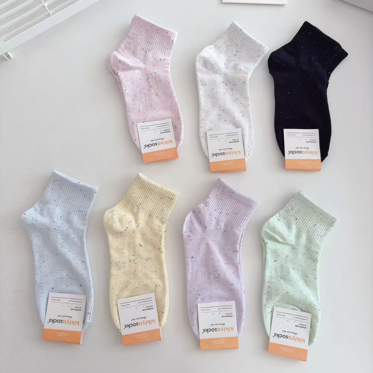 Wholesale Korean Socks in Stock for Spring and Summer Kikiya Socks, Korean-Style Cotton Socks, Dongdaemun Fashion Short Socks