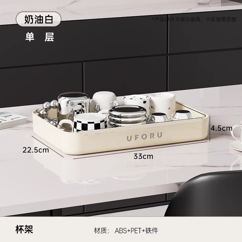 カップ収納棚テーブル置きコップ収納棚テーブルトレー家庭用ティーカップホルダー二層水切りカップホルダー|undefined