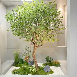 仿真绿枫树假青枫树大型设计绿植造景橱窗室内外仿生植物装饰摆件