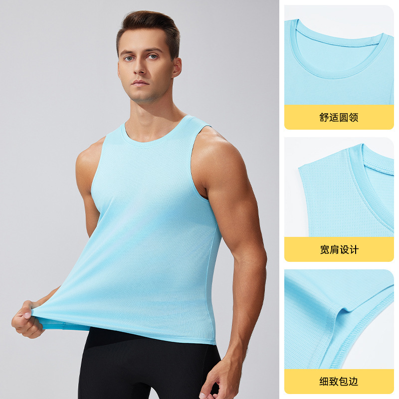 Summer Men's Vest Fitness Sports Quick-drying Base Shirt Outdoor Running Basketball Training Sleeveless Breathable Quick-drying Clothes Summer Men's Vest Fitness Sports Quick-drying Base Shirt Outdoor Running Basketball Training Sleeveless Breathable Quick-drying Clothes