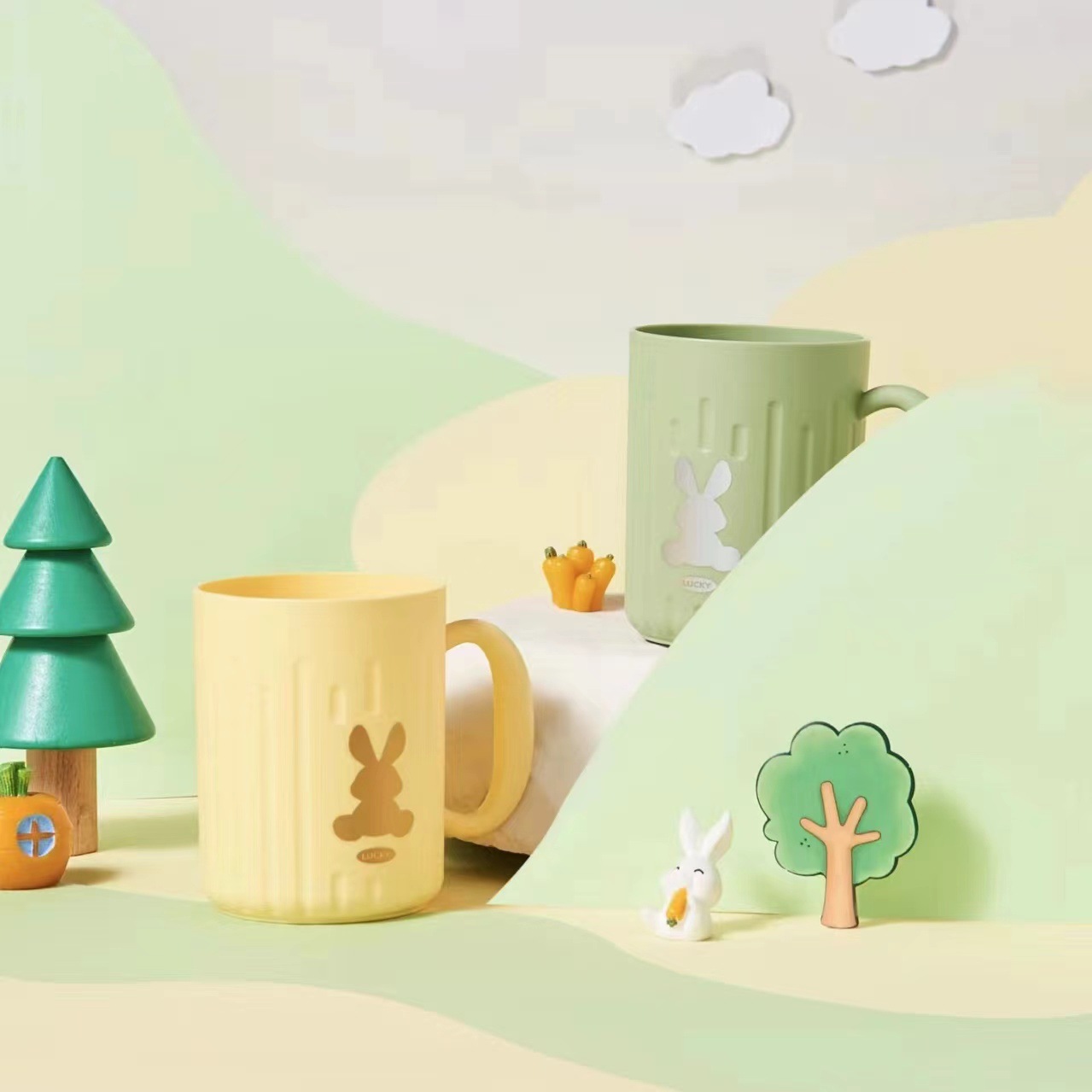 Bicchiere da bagno coniglio oro e argento per dormitorio_voghion.com