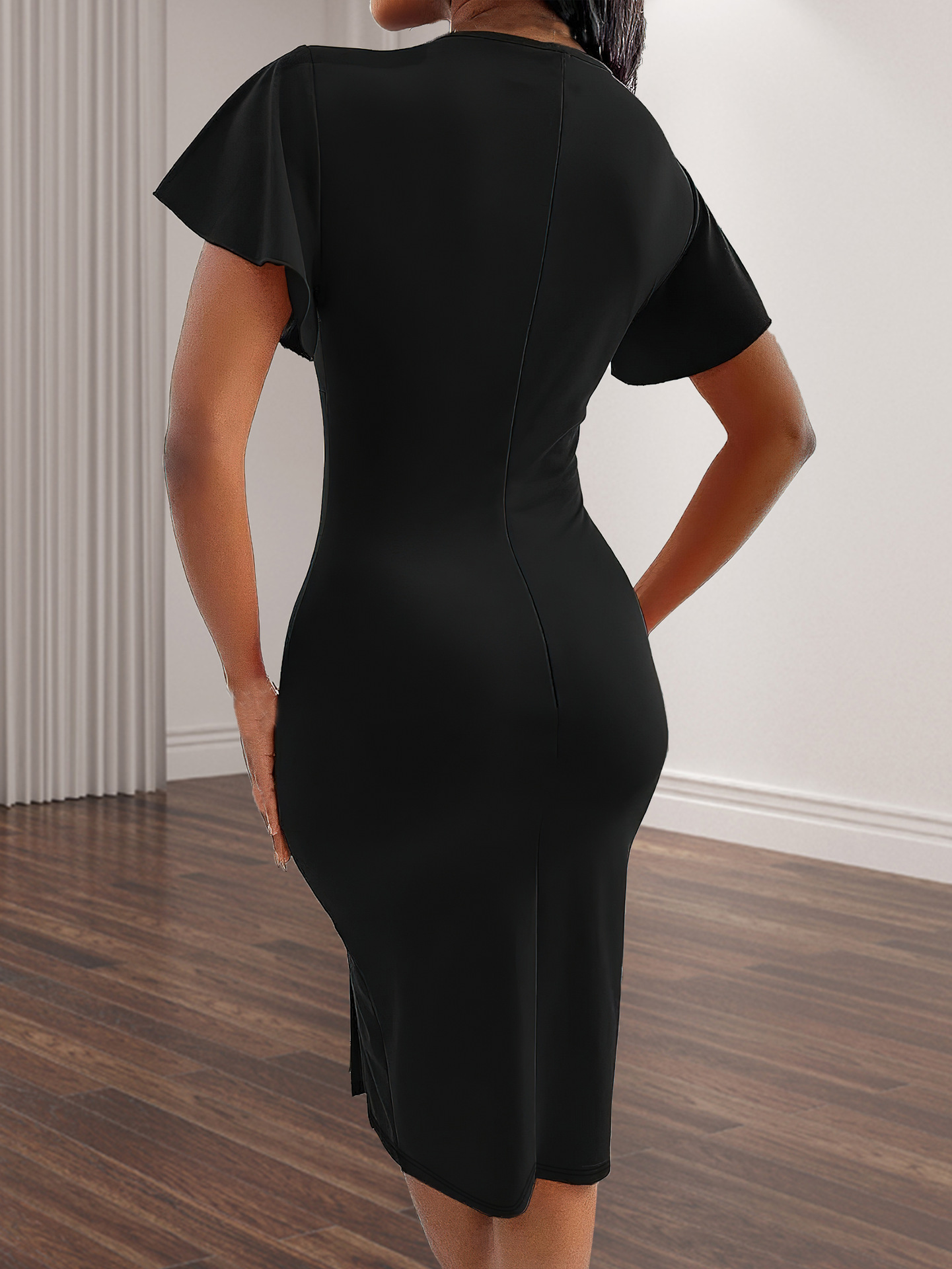 Spring Summer Sexy Sexy High Elastic Solid Color Women Dress Women Clothing