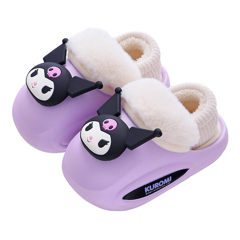 Sanliogou bolsas de invierno para niños zapatos de talón de algodón Kulomi cálido y terciero para padres e hijos impermeables zapatillas de algodón para niños pequeños y medianos