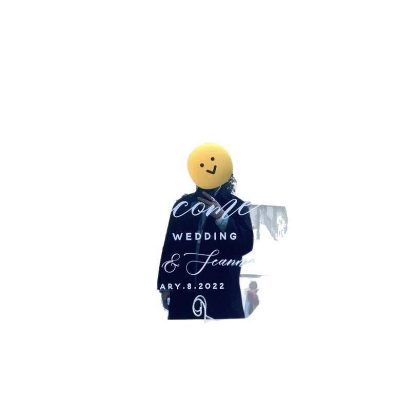 镜面迎宾牌亚克力网红装饰生日婚礼派对布置打卡背景拍照道具摆件|undefined