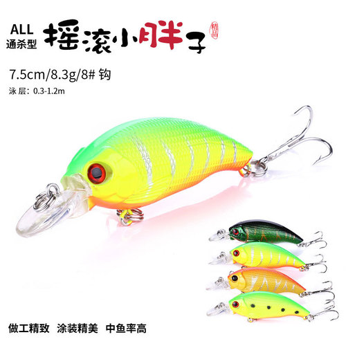 Luya Hard Bait Rock Little Fatty Luya Bait Little Devil Little Fat Bait False Bait Bass Bait Floating Water Bait Warped Mouth Bass