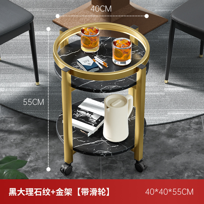麻将机茶几双层棋牌室专用烟缸茶水架麻将桌边几茶水桌轻奢圆茶几|undefined
