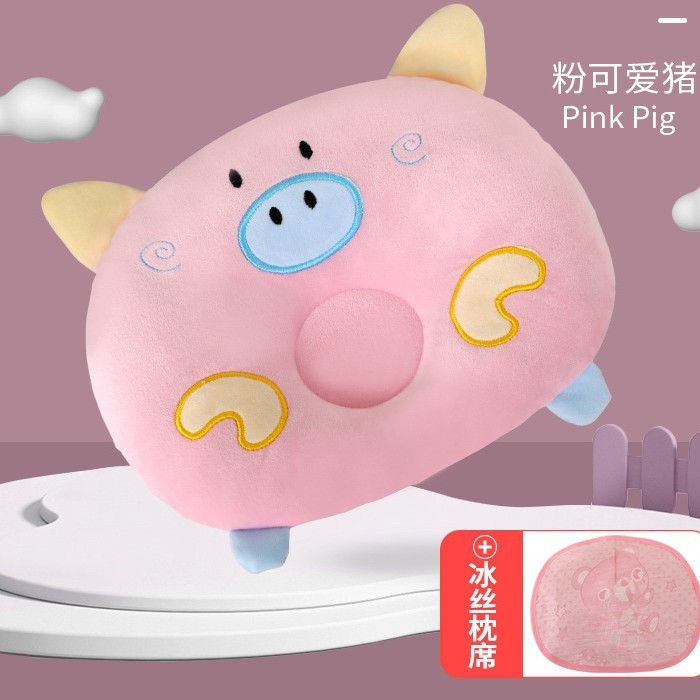 現物の赤ちゃんの定型枕の偏り防止のビロードの赤ちゃんの枕の円形の新生児の枕は四季を通じて取り外し可能です。|undefined