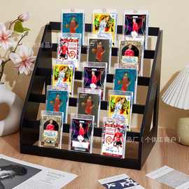 木质星球卡片展示架交易卡片架分级艺术棒球运动卡片架明信片展示