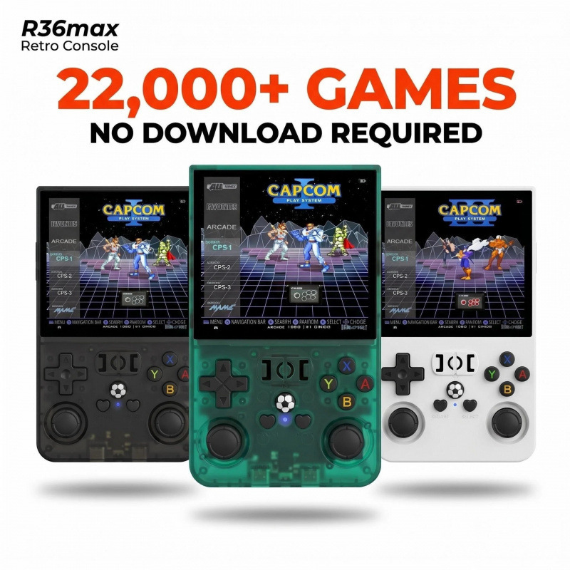 R36MAX retro open-source game console with 30+ simulators 4inch HD screen dual TF card slot handheld game console wholesale R36MAX retro open-source game console with 30+ simulators 4inch HD screen dual TF card slot handheld game console wholesale