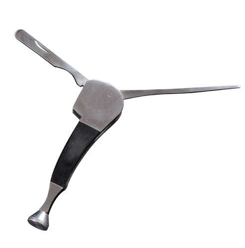 Ebony pipe, knife, pipe tool, pipe press, three-in-one accessories, maintenance and cleaning, solid wood smoking set, portable