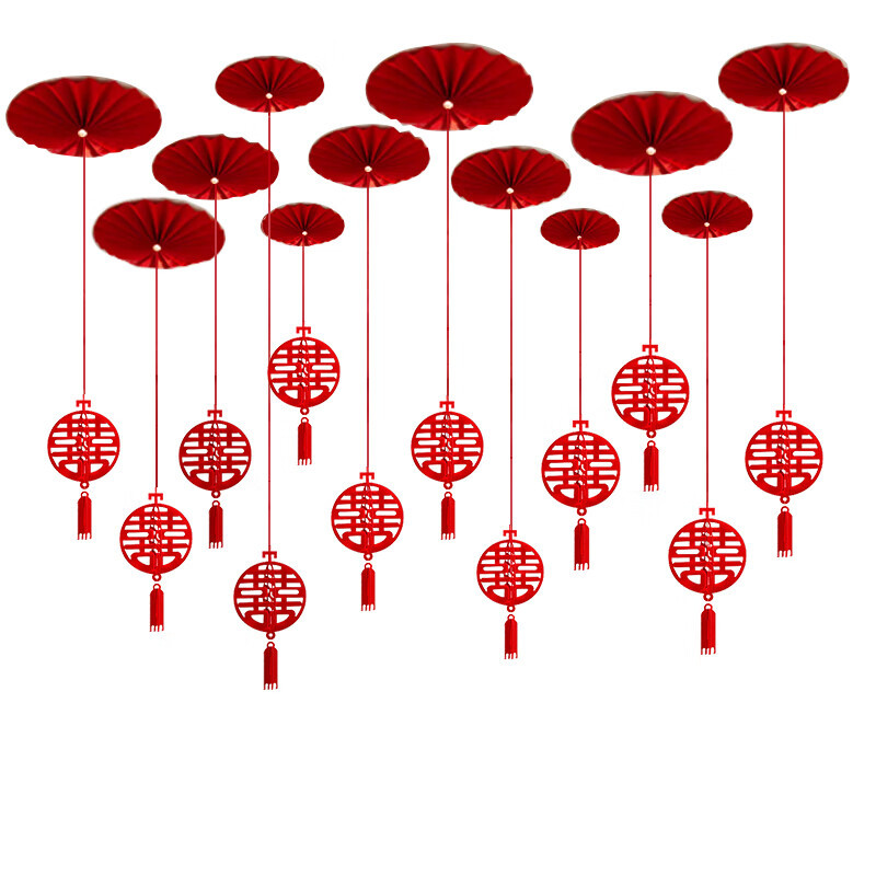 Set de decoración de bodas decoración de la sala de estar techo de flores de estilo alto dormitorio colgante set