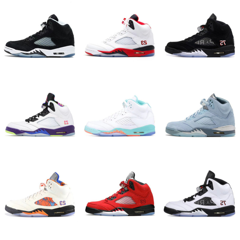 Putian Shoes Export Running Shoes Aj5 Racing Blue Rukawa Maple Oreo Grape Purple Men's and Women's Sports Versatile Basketball Shoes