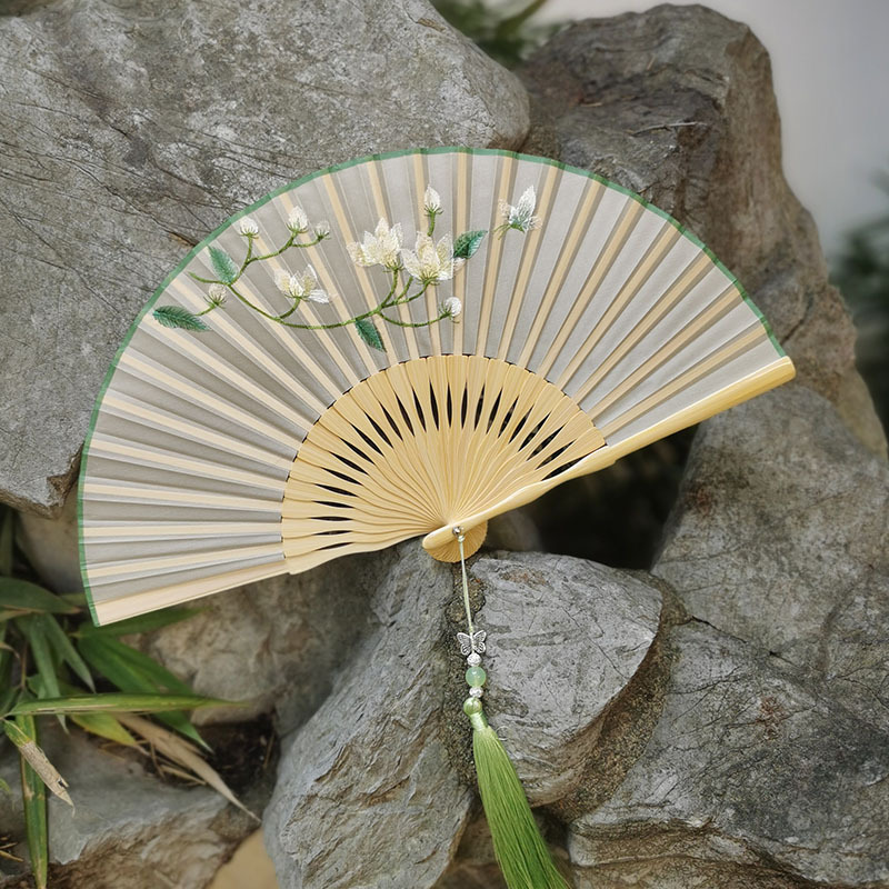【卸売注文】蘇州刺繍扇子、刺繍扇子、古風女性扇子、中国扇子、工芸品ギフト扇子|undefined