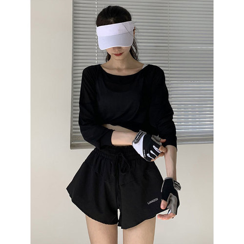Women's Loose Running Shorts, Summer Sports Shorts, Anti-Slip Fitness Pants, High-Waisted Training Leggings, Thin Style Casual Outerwear Yoga Pants