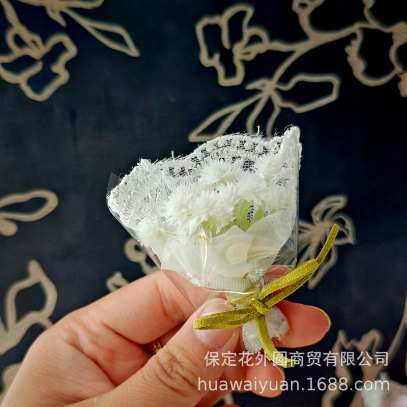 迷你仿真满天星小花束手捧花戴露贝儿娃娃DIY装饰镶钻饰品配件|undefined