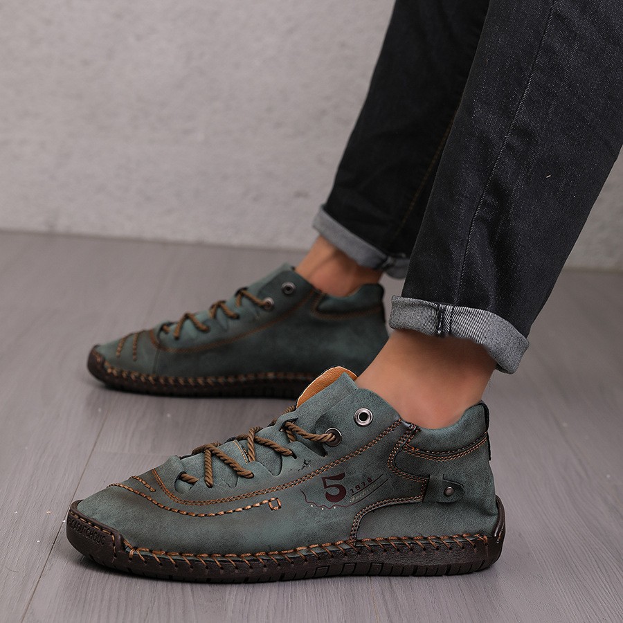 Zapatos de cuero casuales de invierno transfronterizos zapatos perezosos con cremallera lateral para hombres zapatos de negocios para hombres británicos zapatos de guisantes ligeros zapatos para hombres