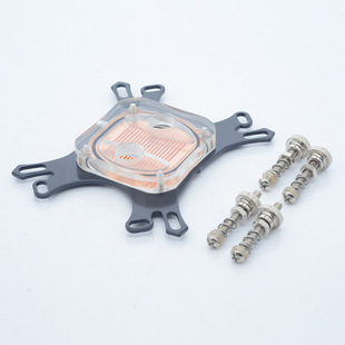 Computer water-cooled cold head cooling cold head suitable for AMD Intel acrylic upper cover brass heat absorption base plate