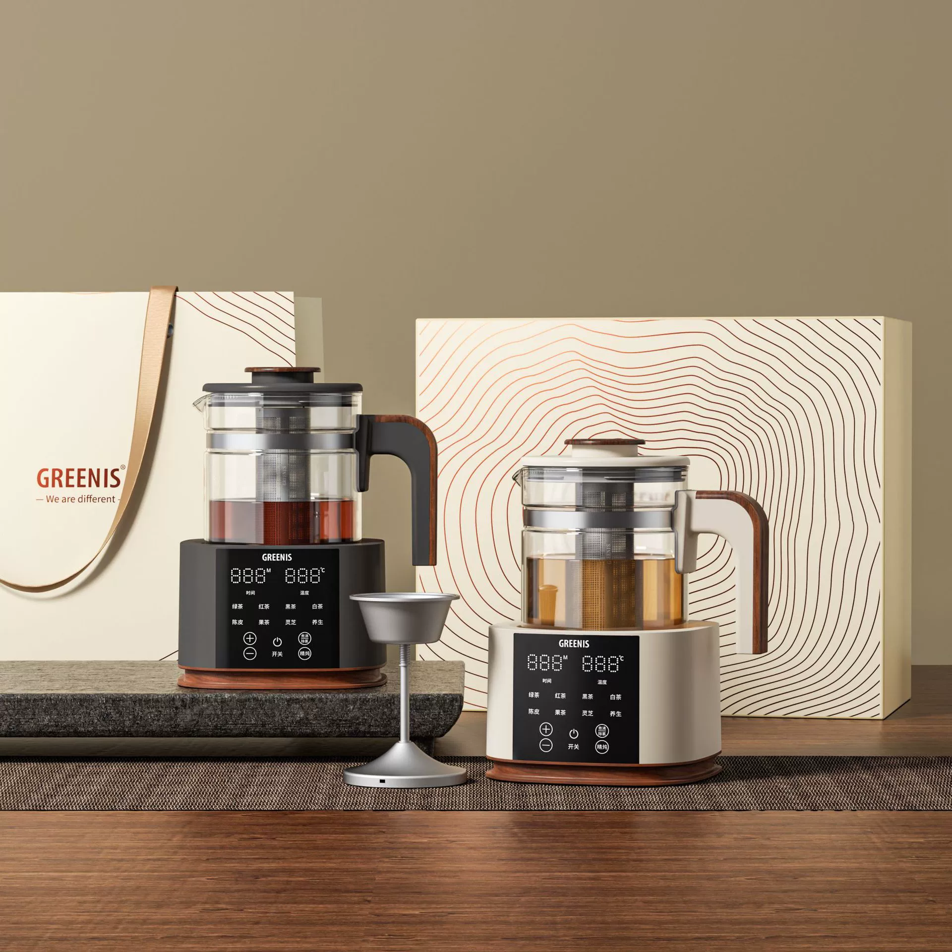 GREENIS Gris чистый титановый заварник для чая многофункциональный умный чайник домашний заварник