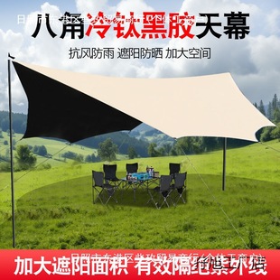 Outdoor Canopy Tent Sunshade Thickened Silver-Coated Black-Coated Canopy Rain Shelter Camping Picnic Barbecue Picnic