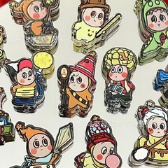 アクリル星人両面レリーフ滴油ビーズdiy髪ひもアクセサリー携帯電話チェーン掛け文房具材料ビーズ