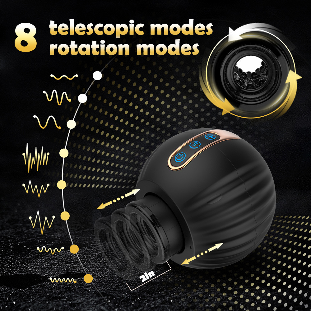 Automatic Telescopic Rotating Male Masturbator Cup with Silicone Sleeve — detail image 7