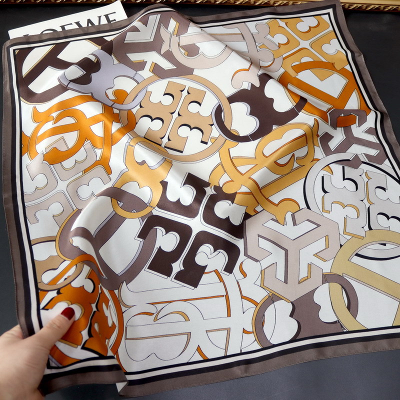 classic universal silk scarf with letters