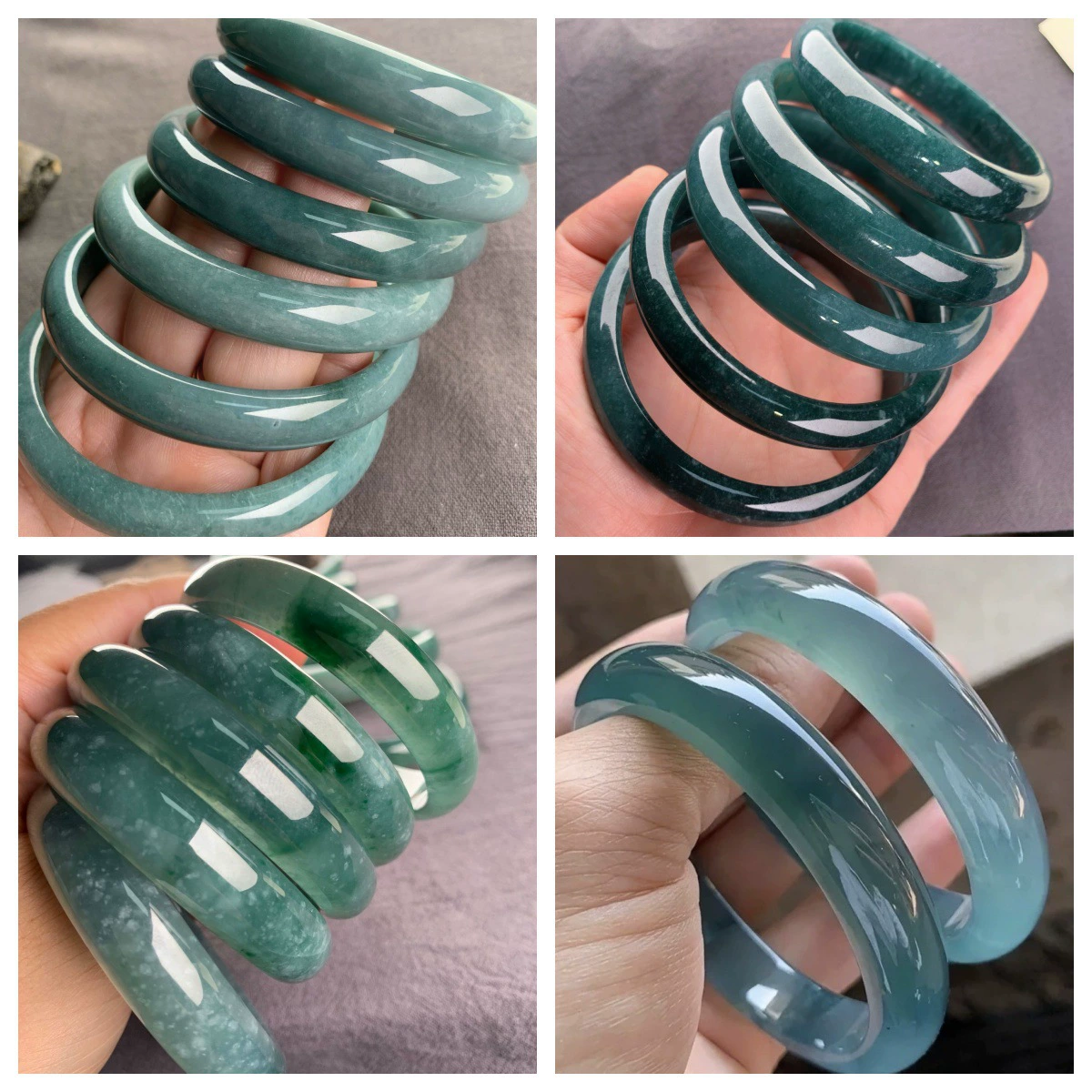 Натуральный нефрит класса А, старинный синий цветок снежинки, подлинный круглый браслет, широкий нефритовый браслет, в стиле известных брендов, оптом.