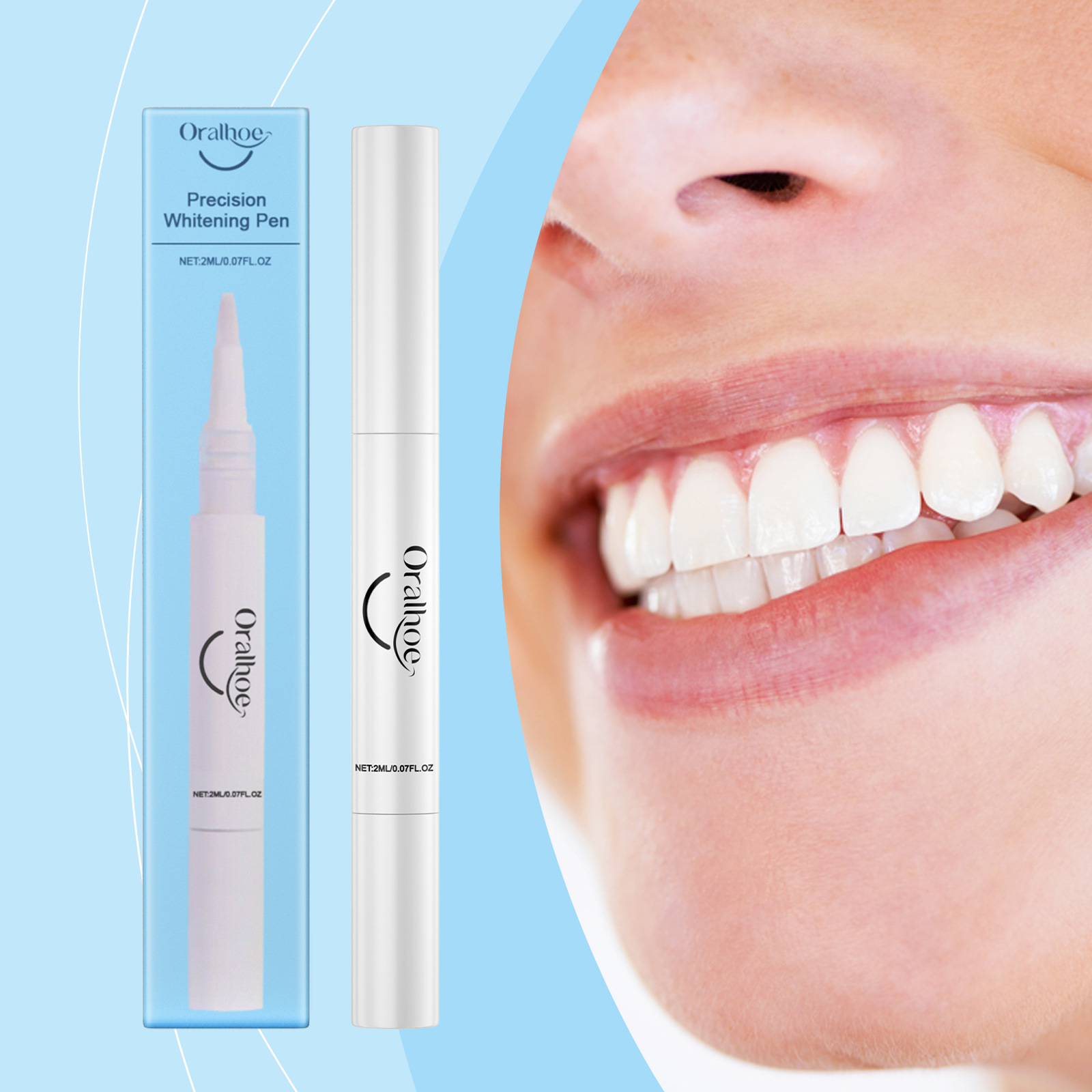 Oralhoe Teeth Care Pen Fresh and White Teeth Remove Tooth Stains and Yellowing Protect Gums Household Daily Teeth Care Pen