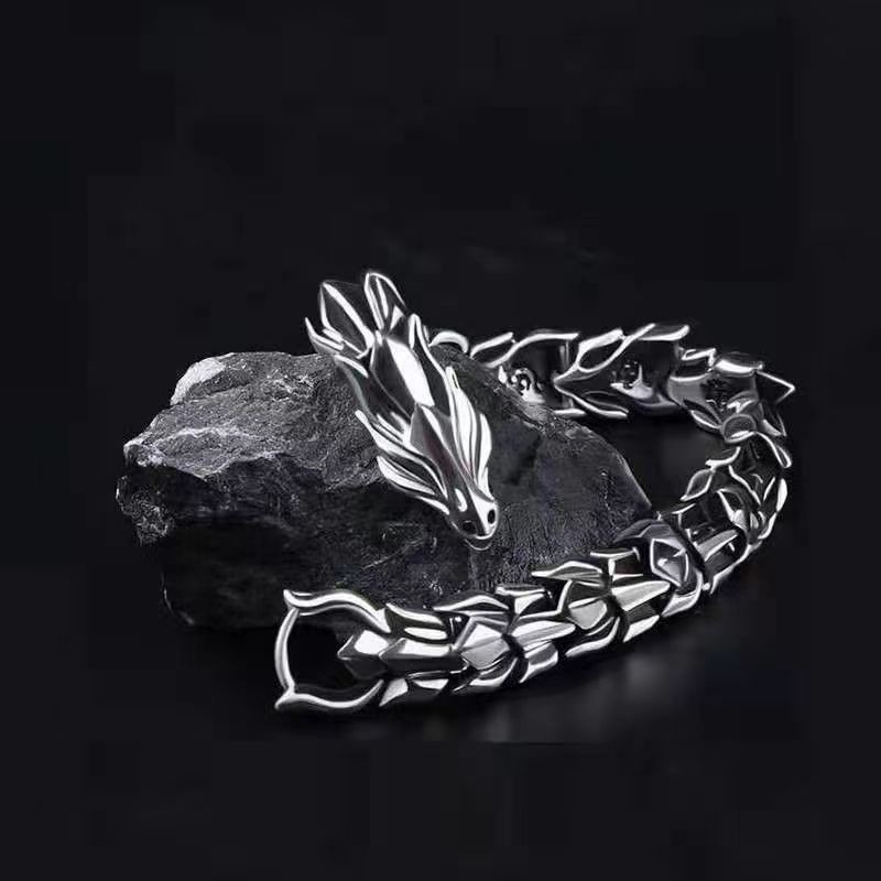 Hip-hop Retro Commute Dragon Alloy Plating Men's Bracelets display picture 1