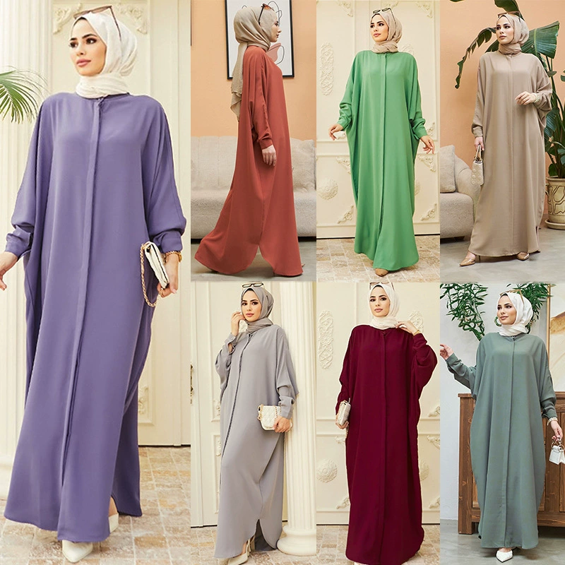 Мусульманские халаты abaya одежда muslim fashion рукава летучей мыши длинный Юго-Восточная Азия Трансграничная внешняя торговля