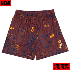 美式休閒短褲健身肌肉運動籃球褲寬鬆四分褲網眼透氣歐美跨境短褲