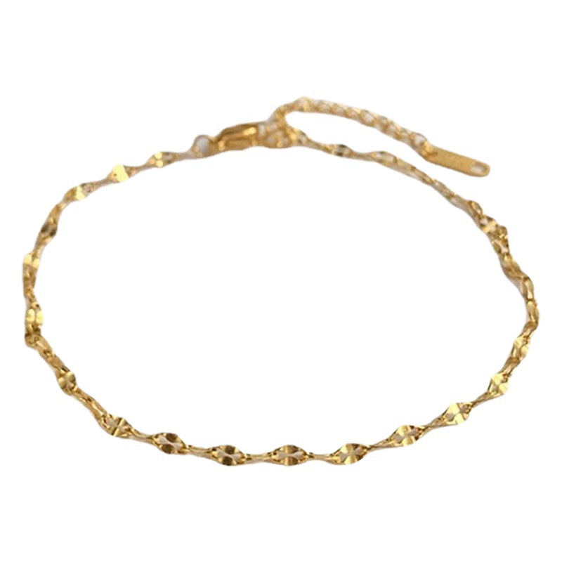 Wenjian tobillos para mujeres 2021 nueva moda 18K oro rojo tobillos titanio acero oro rosa hadas ins simple