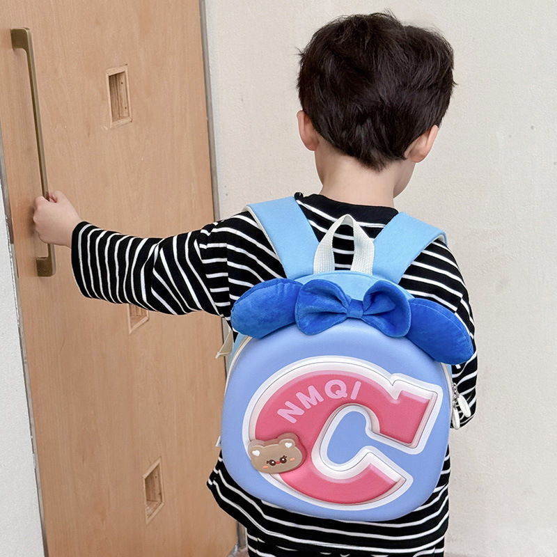 Jardín de infantes bolsas escolares dulces y lindas mochilas de arco para niños y niñas 2025 nueva bolsa de huevo para niños