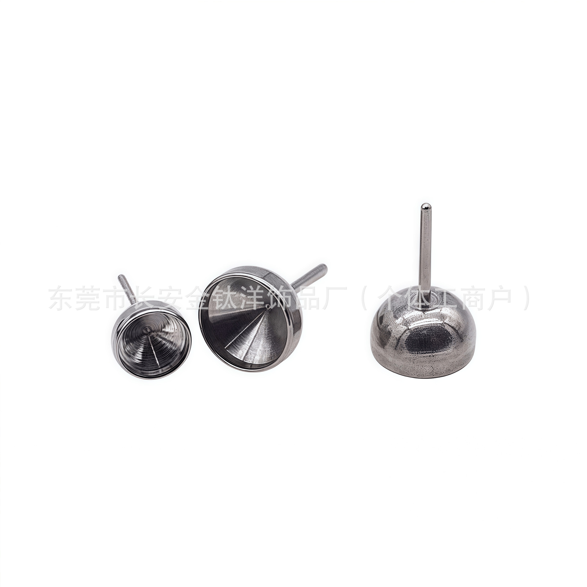 G23 Titanium Hollow Base Bowl Holder Funnel-Shaped Pin Internal Thread Lip Piercing Jewelry detail image 7