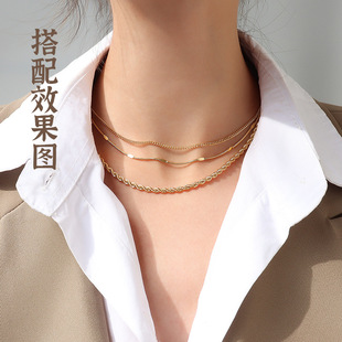 Chain for key bag  with pigtail stainless steel, 750 sample gold 2
