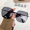 Metal fashionable sunglasses, face blush, glasses, new collection, European style, internet celebrity