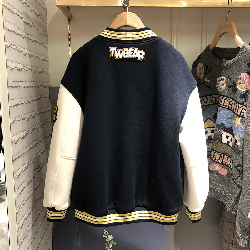 Giacca da baseball patchwork in stile maschile, giacca da uomo primavera e autunno, giacca hip hop da uomo, cappotto casual largo da uomo_voghion.com