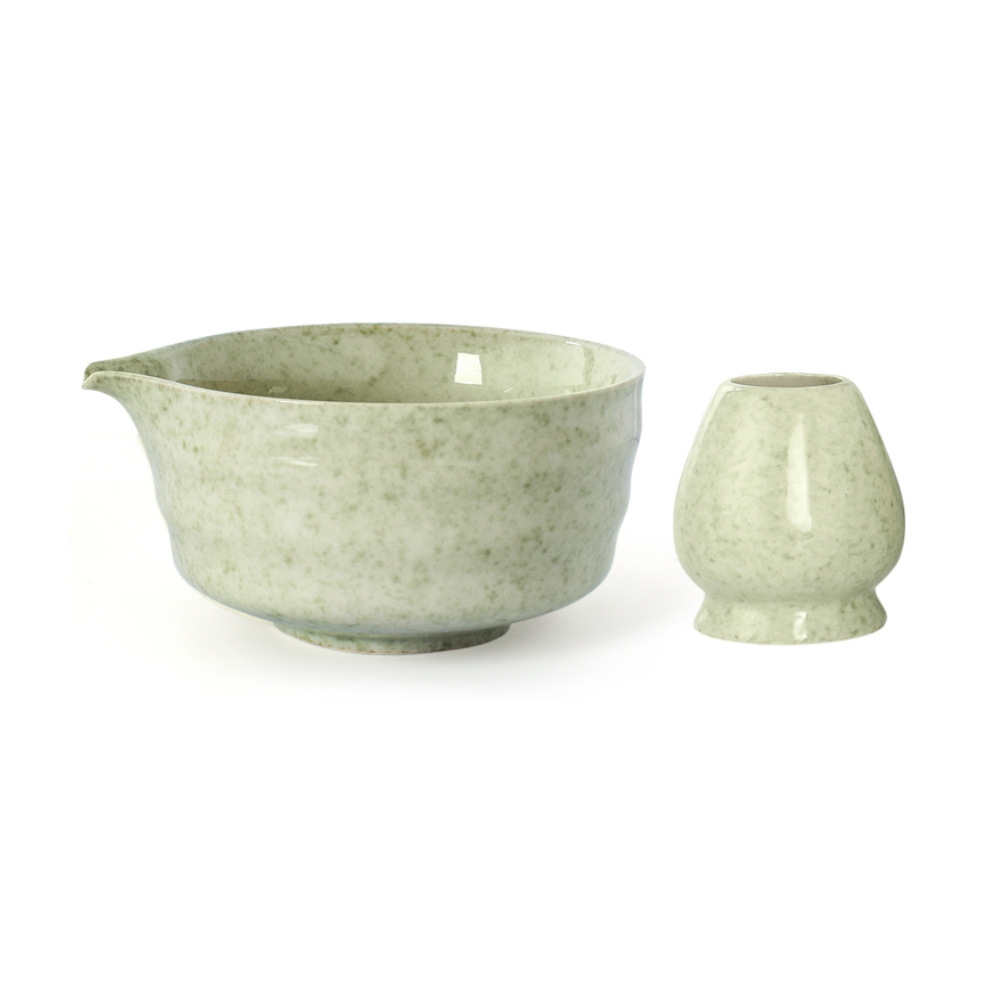 Conjunto de herramientas de matcha de cerámica transfronteriza con cuenco de boca, herramientas de orden de té, cuenco de matcha japonés con conjunto de paneles de té